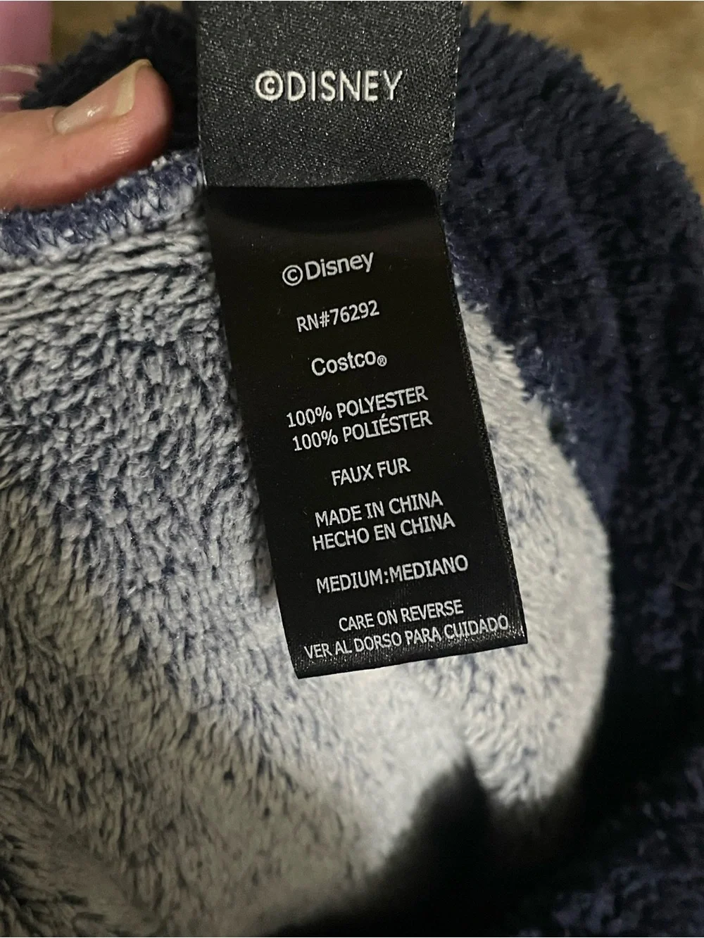 Disney Sherpa Tunic - Dark Blue and Light Gray - Picture 4 of 4